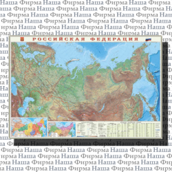 Карта Россия полит 101*69см настен ламин На рейках ГеоДом