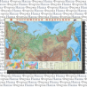 Карта Россия полит 101*69см настен ламин На рейках ГеоДом