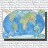 Карта Мир физ 124*80 см М1:25млн настен лам на рейках ГеоДом