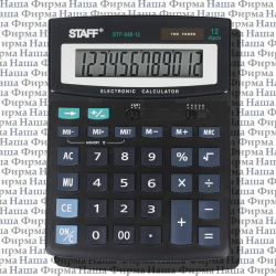 Калькулятор 888-STF/ 250149 12 разр черный Staff
